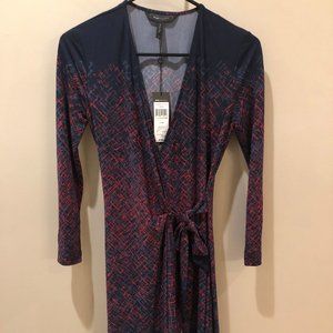 BCBG Printed Wrap Dress